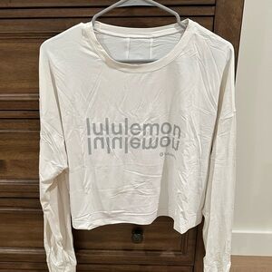 Lululemon Run Cropped Long Sleeve Mesh